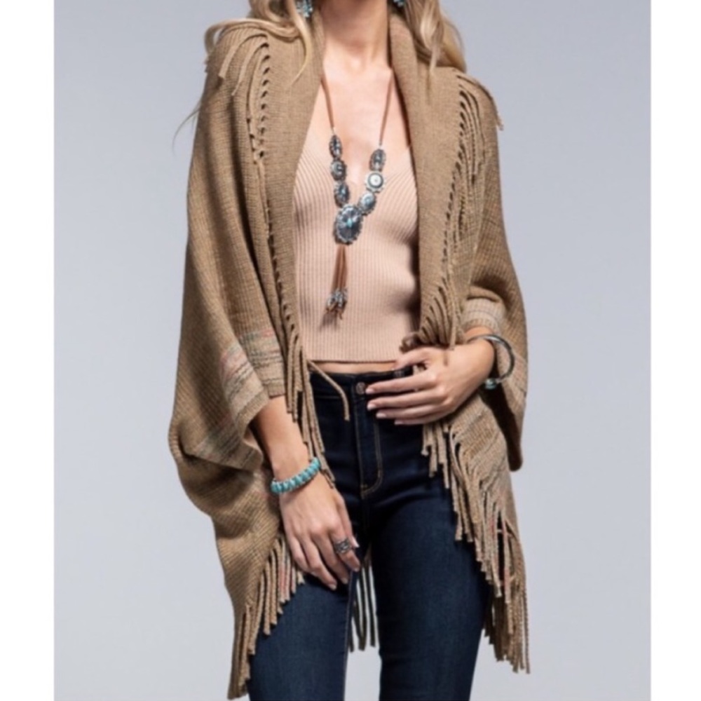 Ruggine Boho Cardigan with Fringe - Picture 4 of 8